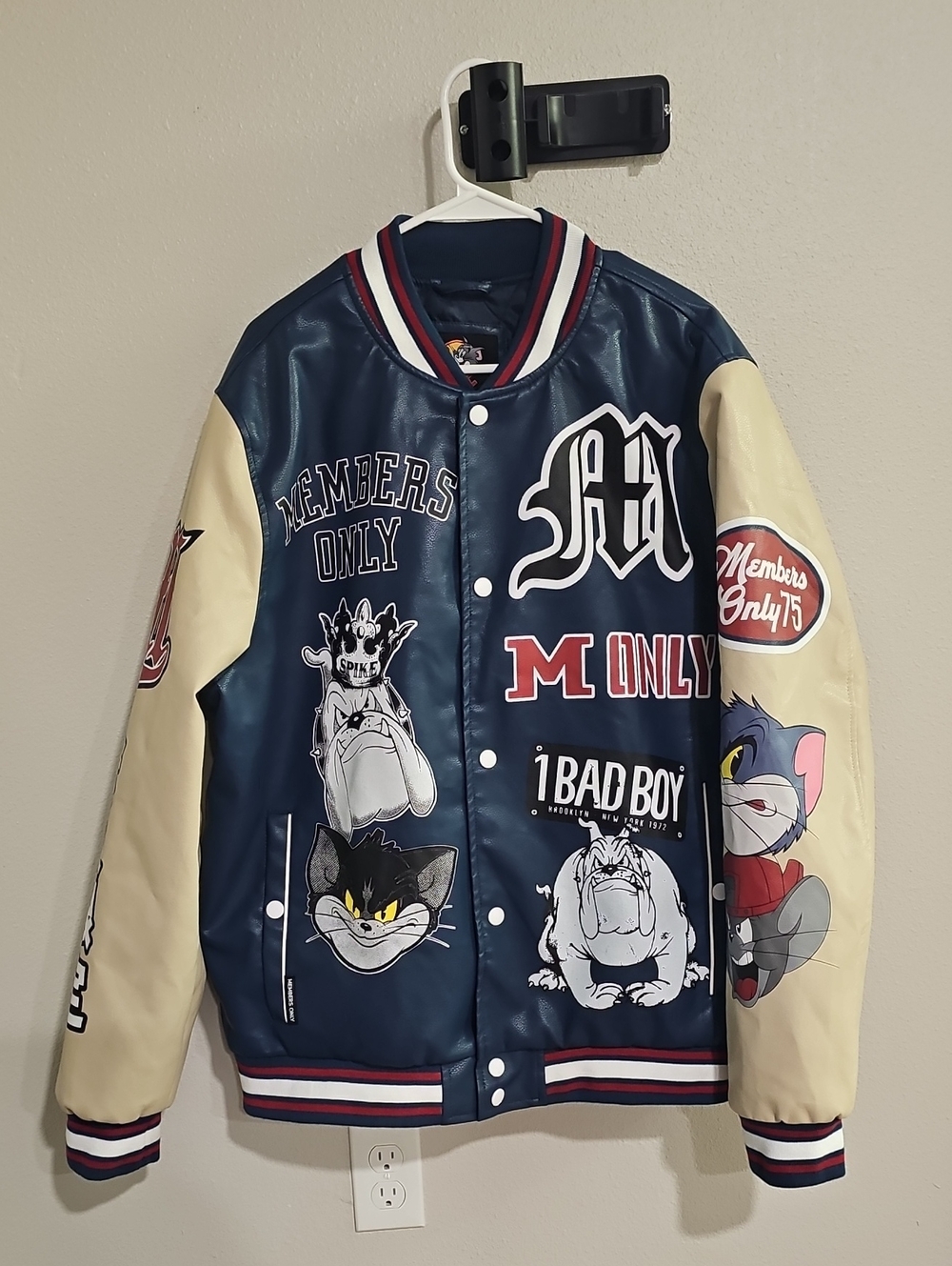 TOM & JERRY Vintage Members Only Varsity Jacket 💎